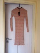 Nowa sukienka beżowa prążek 