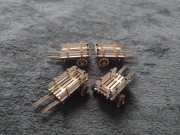 miniaturowe wózki ze sklejki