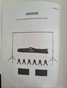 Zestaw stojaków do trzymania tła fotograficznego 2,6x3m regulowany nowy