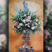 VIBRAMY Obraz olejny "Waza Kwiatów" ręcznie malowany | 100x150 | unikat