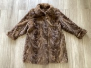 Naturalne brązowe futro z norek 