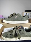 Buty puma Suede Heart Velvet Rope zielone 40,5 wkładka 26cm
