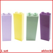 LEGO 2454 FILAR klocek słupek 1x2x5 lawendowy Light Aqua fioletowy j.żółty