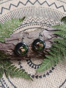 Kolczyki w srebrnej oprawie, styl vintage 