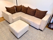 Narożna sofa z funkcją spania + Pufa