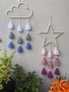 Chmurka chwosty sklejka frędzle boho skandynawski