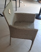 Krzeslo ogrodowe AIDT technorattan - jasny brąz