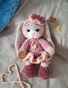 Zajączek w sukience handmade