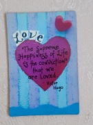 Miłość - sentencja Victor Hugo - magnes na lodówkę