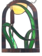 Witraż łapacz słońca “Nad jeziorem” Tiffany lata 70te 28cm