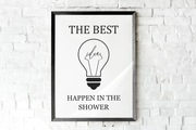Plakat/ObrazA3 ozdobny do łazienki "the best idea"