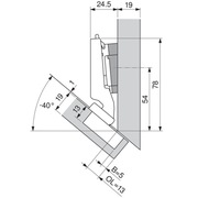 ZAWIAS BLUM CLIP TOP BLUMOTION  45 stopni 
