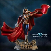 Figurka druk 3D żywica 12K " Lady Thor - F1262 " - 148 mm