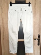 226 Białe damskie spodnie biodrówki skinny rozmiar M/38