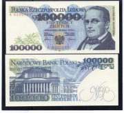 Banknot 100000 Zł. - S. MONIUSZKO - KOPIA, 1990r. PRL