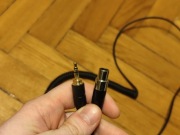 Kabel spiralny 1,5m mini XLR 3-pin żeński - jack 3,5 mm stereo