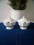 Rosenthal Biala Maria 2 pojemniki konfitury,chrzan,cwikla itp..