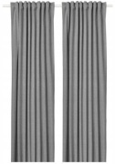 IKEA ROSENMANDEL zasłona zaciem szary 135x300 2 szt