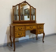 DĘBOWA TOALETKA- BIURKO+LUSTRO LUDWIK XV  STAN BDB TRANSPORT CAŁA POLSKA 