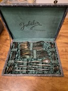 Komplet posrebrzanych sztućców obiadowych Hefra