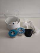 Kominek Stołowy na Bioetanol Andeko z Białymi Kamieniami