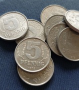 Moneta Niemcy 5 fenigów 1972 NRD 