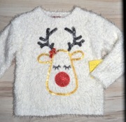 303* Świąteczny sweter renifer 3/4 lat_ 98/104 cm