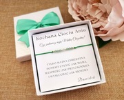 Bransoletka dla chrzestnej podziękowanie zapytanie o chrzest awenturyn 