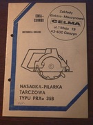 CELMA - NASADKA PILARKA TARCZOWA  - INSTRUKCJA