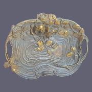 Secesja Patera Brąz złocony Art Nouveau 1890-1910 Francja 