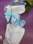 Kolczyki | Kokardy niebieskie cute kawaii