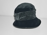 UNIKAT kapelusz  BALKE  55 56 S  AKSAMIT czarny