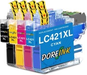 BROTHER LC421XL Zestaw Tuszy 4 Sztuk DCP-J1050DW MFC-J1010DW DCP-J1140DW