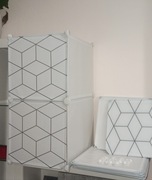 Półki modułowe -szafa * opis # geometryczny, wzór # 