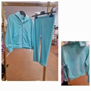 Komplet miętowy dres zestaw rozpinana bluza cyrkonie miś + leginsy r. 116