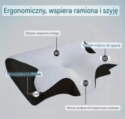 Nowa biała poduszka z pamięcią kształtu ortopedyczna Ortorest