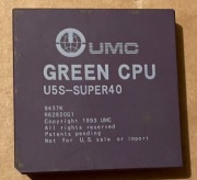 Nietypowy procesor UMC Green CPU U5s super40 1993r socket3 486