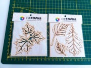 Tekturka, scrapki, liście- zestaw, scrapbooking