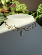 Naszyjnik z Kryształem Górskim, rękodzieło 