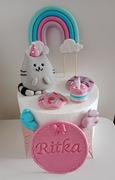 Zestaw na tort Pusheen z dodatkami