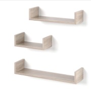 Półki ścienne, sonoma, zestaw 3 szt., 60 cm, Vicco