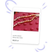 Kolia z pereł słodkowodnych przekładane dł 48 cm.