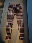 Leginsy w kratkę dla dziewczynki 146