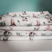 Kocyk niemowlęcy wafel bawełna 70x85 cm