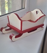 Świąteczne sanie drewniane sanki