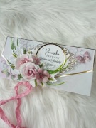 Elegancka kartka 3D PREMIUM kopertówka Pamiątka Komunii prezent komunijny 