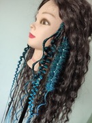 Dredy i warkocze na klipsach, akcesoria do włosów festywalowe 