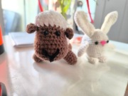 Baranek owieczka rękodzieło ozdoby wielkanocne amigurumi szydełko