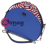 Czerwony organizer worek do Obag MOON LIGHT paski biały granat komin OMAY