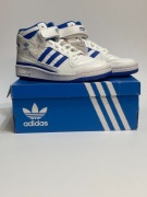 Adidas Forum Mid J białe/niebieskie- r. 38- skórzane- nowe
